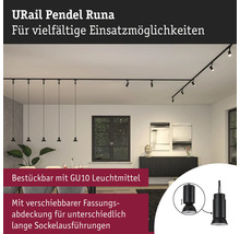 URail Pendelleuchte Runa im Wohnraum mit flexiblen Einsatzmöglichkeiten und GU10 Leuchtmittel