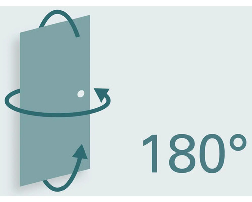 Symbol für 180 Grad Drehwinkel einer Tür
