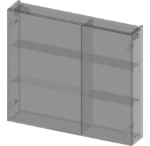 Spiegelschrank mit zwei Türen und Innenregalen für das Badezimmer
