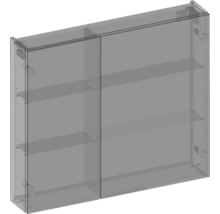 Spiegelschrank mit zwei Türen und Regalböden