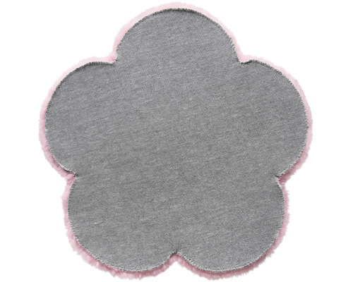 Blumenförmiger Teppich mit Textur und flauschigem Rand