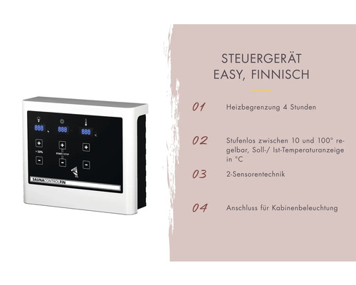 Saunasteuergerät mit Digitalanzeige