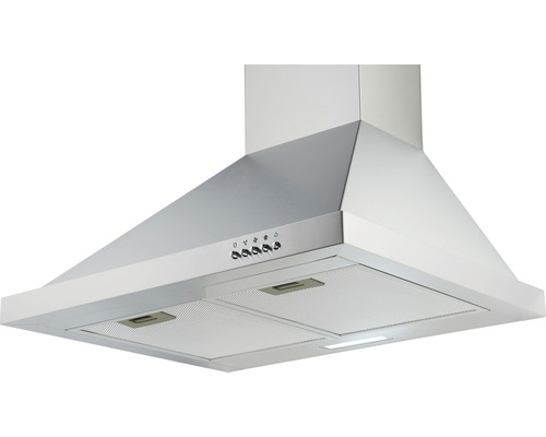Dunstabzugshaube mit Bedienfeld und Beleuchtung