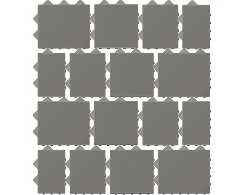 Mosaikfliesen, quadratisch und rechteckig angeordnet