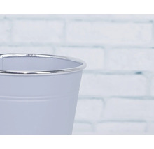 Pflanzgefäß Metall rund Ø 16 cm H 14,7 cm lila