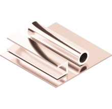 Verschiedene Kupferprofile: Platte, Rohr und Winkel