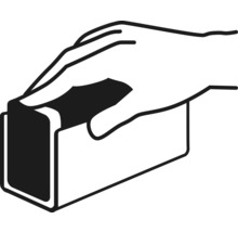 Symbol für Schleifen von Oberflächen mit Schleifklotz