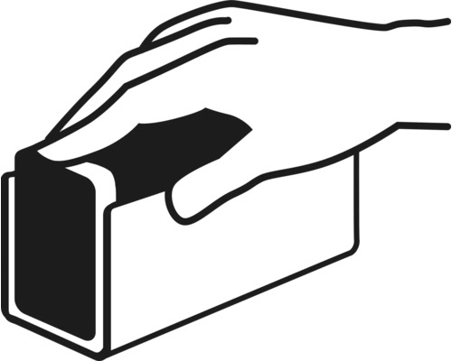 Symbol für Schleifen von Oberflächen mit Schleifklotz