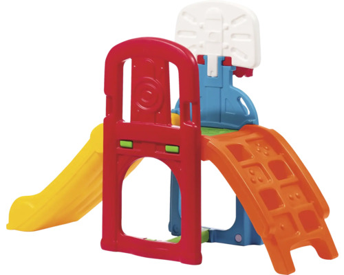 Spielplatzkombination mit Rutsche und Basketballkorb