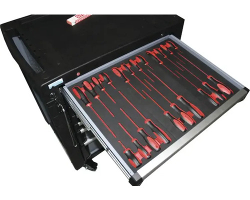 Werkzeugwagen mit Schublade und Schraubendrehern