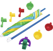 Strandspielzeug-Set mit Sonnenschirm, Eimer und Förmchen
