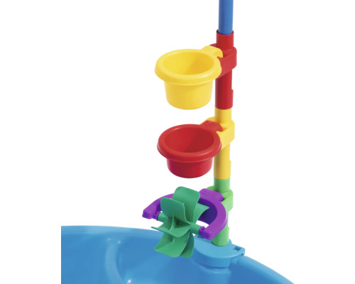 Wasserspieltisch mit Trichter und Wasserrad