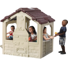 Spielhaus aus Kunststoff mit Kindern
