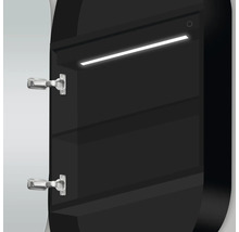 LED-Spiegelschrank DSK Oval Torino BxHxT 45x80x13.2 cm schwarz
