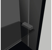 LED-Spiegelschrank DSK Oval Torino BxHxT 45x80x13.2 cm schwarz