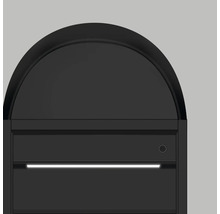 LED-Spiegelschrank DSK Oval Torino BxHxT 45x80x13.2 cm schwarz
