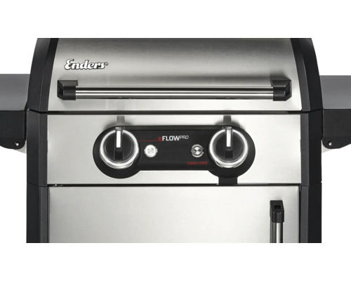 Detailansicht eines Enders Gasgrills mit Drehreglern und dem Enders Logo.