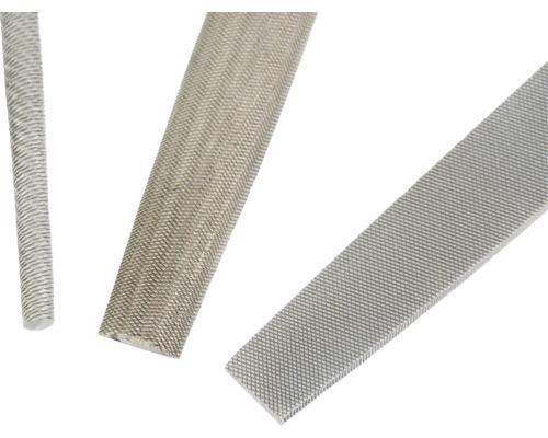 Drei Metallfeilen in verschiedenen Formen