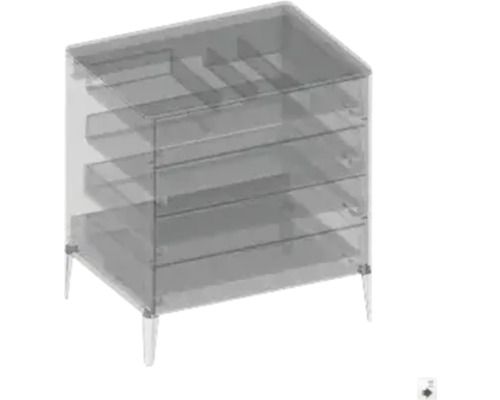 Schrank mit vier Schubladen und Beinen