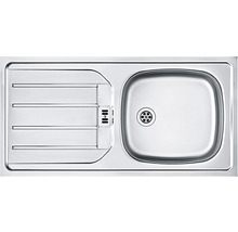 Spüle aus Edelstahl mit Abtropffläche