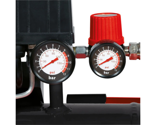 Manometer und Druckregler eines Kompressors