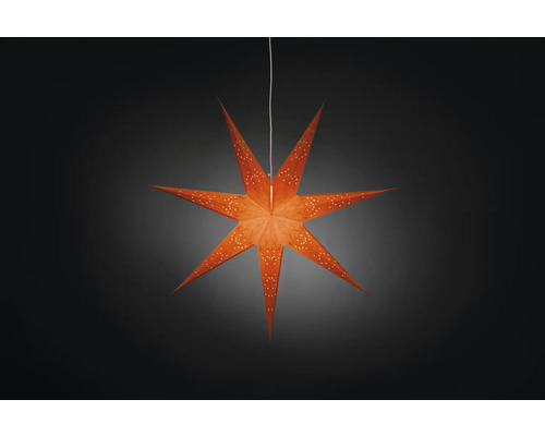 Oranger Papierstern zur Dekoration
