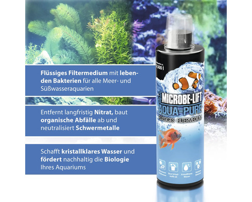 Microbe-Lift Aqua Pure flüssiges Filtermedium für Aquarien