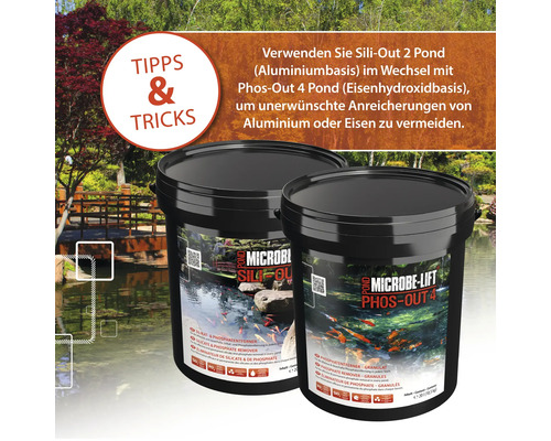 Microbe Lift Sili-Out 2 Pond und Phos-Out 4 Pond zur Entfernung von Silikat und Phosphat