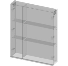 Spiegelschrank mit zwei Türen und Innenregalen