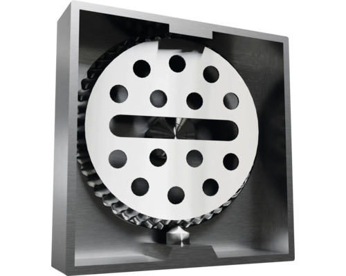 Aufschnittschneider mit runder Klinge mit Löchern