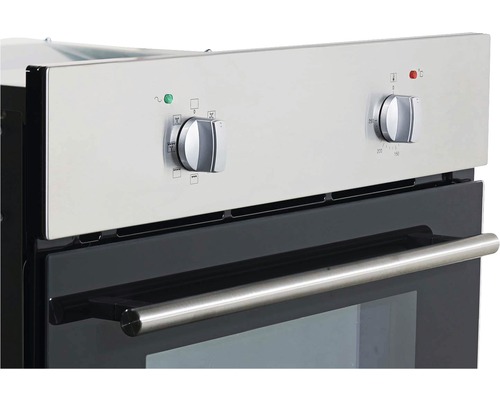 Detailansicht eines Backofens mit Temperaturregler und Funktionswahlschalter