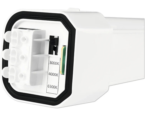 Rückseite einer LED-Lampe mit einstellbarer Farbtemperatur