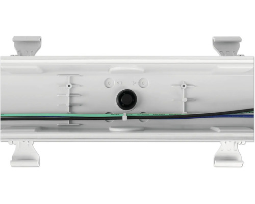 Innenansicht eines Verteilerkastens mit Kabeln