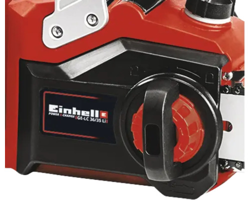 Detailansicht einer Einhell Akku-Kettensäge GE-LC 36/35 Li