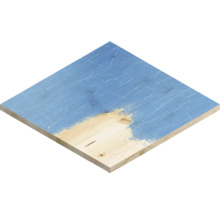 Holzbrett, teilweise mit Farbe bemalt