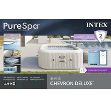 Intex PureSpa Chevron Deluxe aufblasbarer Whirlpool für bis zu vier Personen