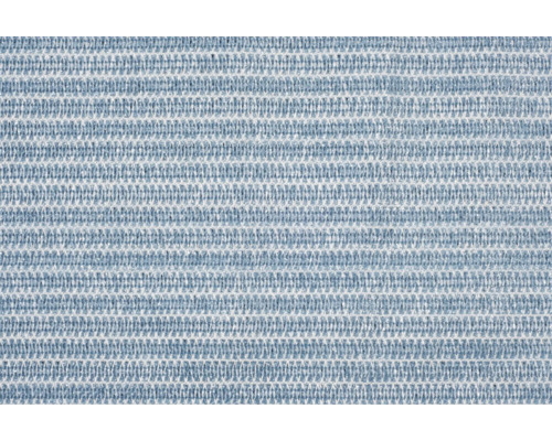 Nahaufnahme eines blauen Sichtschutzes mit horizontalen Streifen