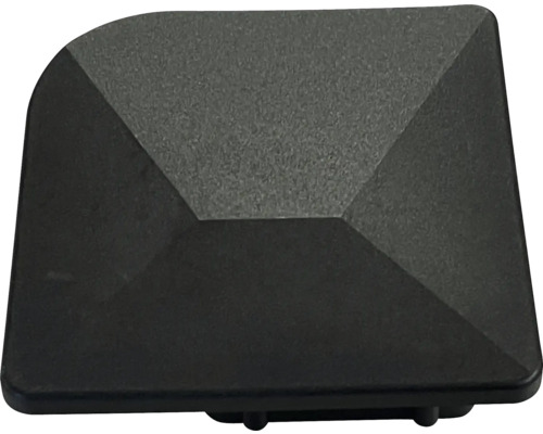 Schwarze Eckabdeckung aus Kunststoff