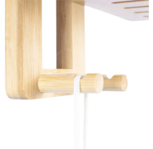 Badezimmerregal aus Bambus mit Handtuchhalter