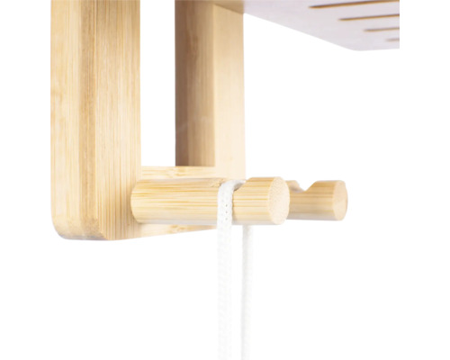 Badezimmerregal aus Bambus mit Handtuchhalter