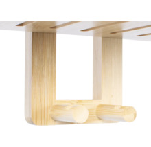 Badezimmerregal aus Bambus mit Haken