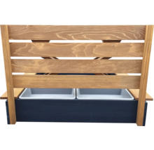 Hochbeet aus Holz mit zwei Pflanzkästen