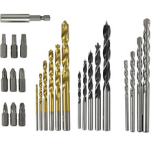 Bohrer- und Bit-Set mit verschiedenen Größen und Typen