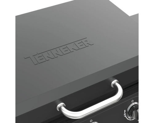 Detailansicht eines Tenneker Grills mit Deckel und Griff