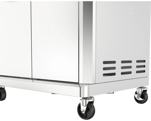 Edelstahl-Grillunterschrank mit Rollen zur einfachen Bewegung