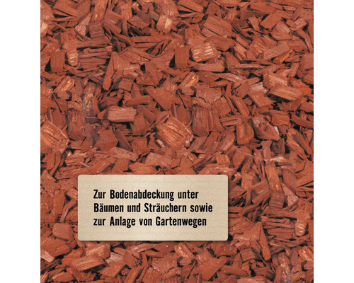 Rindenmulch zur Bodenabdeckung unter Bäumen und Sträuchern sowie zur Anlage von Gartenwegen