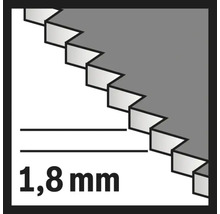 Symbol für 1,8 mm Zahnteilung