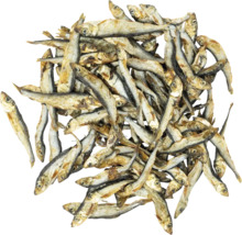 Haufen getrockneter Fische
