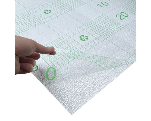 Selbstklebende Folie mit Raster und Hand