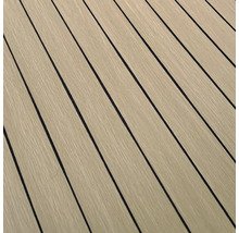 Holzdeck mit schwarzen Fugen für den Außenbereich